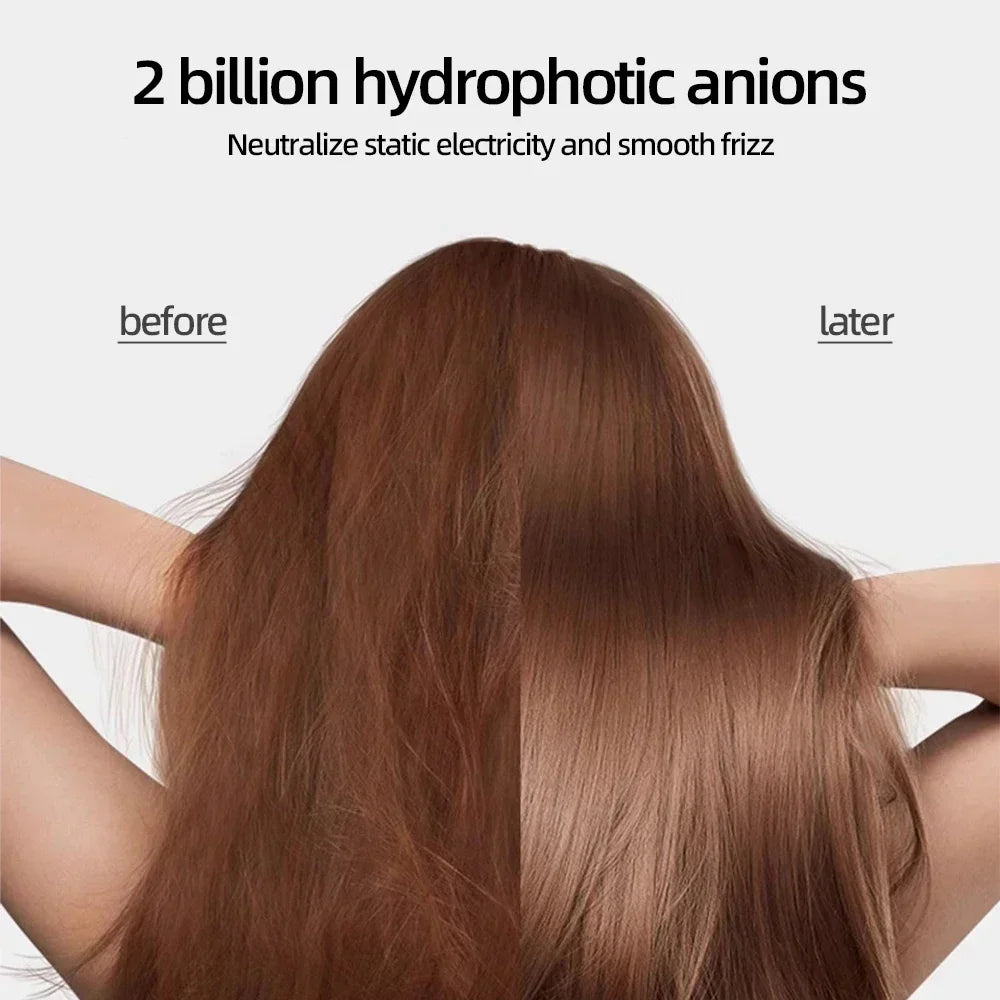 High-speed, blade-free negative ion hair dryer Silent, fast drying with high power Transportable, ideal for both home and travel