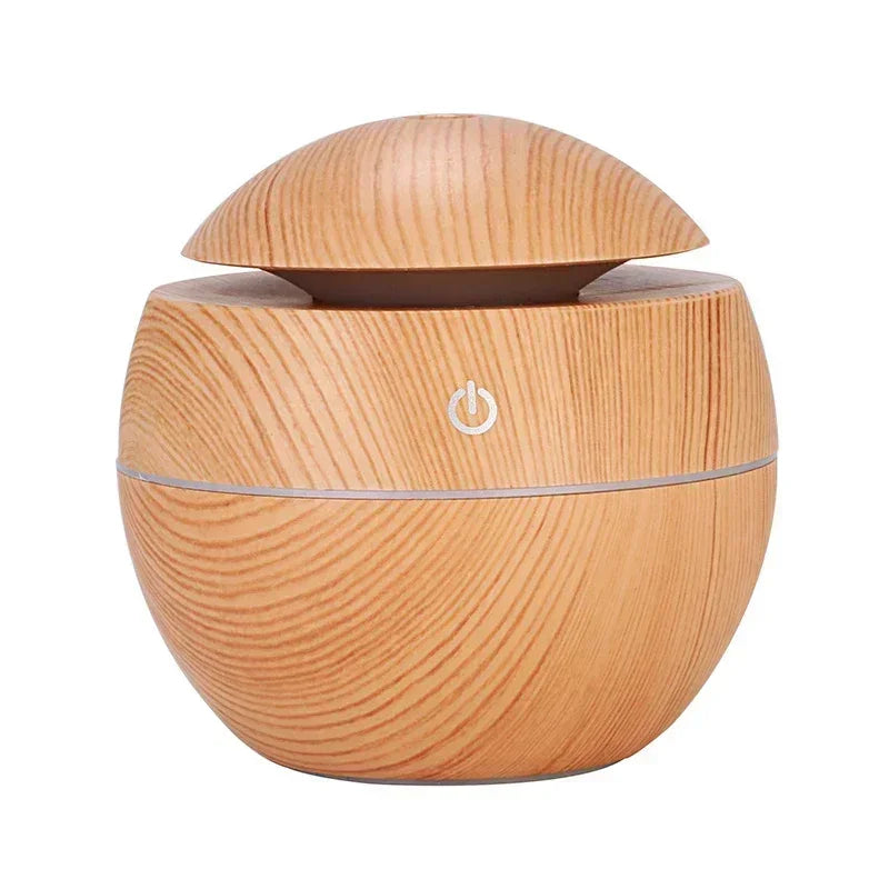 Mini Wood Grain Air Humidifier USB Ultrasonic Cool Mist Sprayer Essential Oil Fragrance Electric Air Aroma Diffuser Purifier
