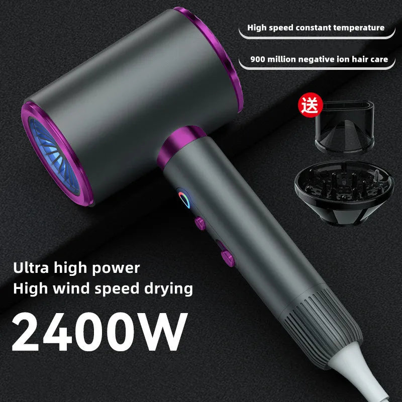 Manufacturer's Direct Selling 2400w High-Power Negative Ion Blue Light Hair Dryer for Home and Salon Use