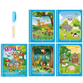 Kids' Drawing Colouring Books: Magic Water Book with Pen for Children Ages 2 to 4 Learning Education Toy Baby Montessori Toys