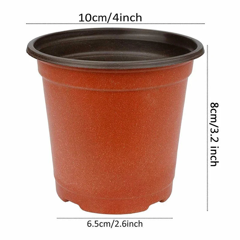 75 Flexible Plant Nursery Pots: Plastic Flower Plant Containers for Succulents, Seedlings, Cuttings, and Transplants