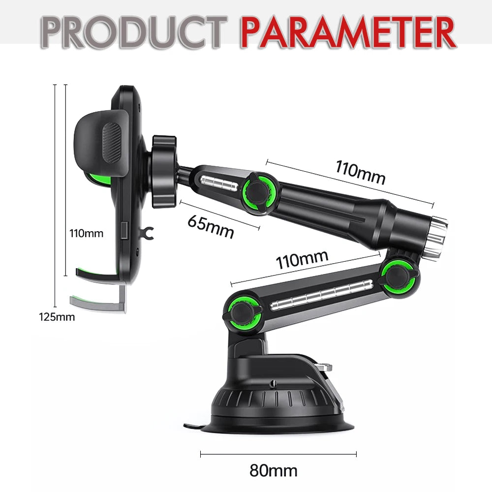 Suction Cup Car Phone Holder Mount for Windscreen, Dashboard and Windows with Sticky Gel Pad Compatibility