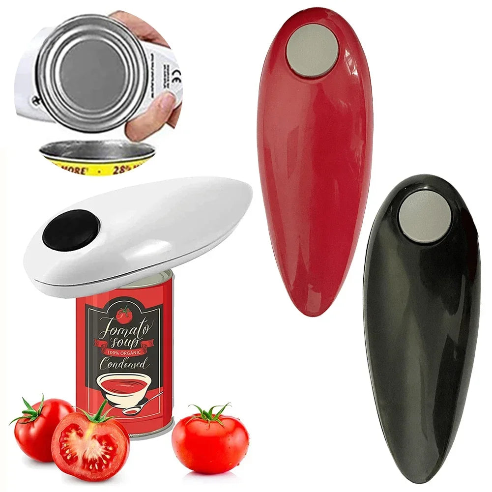 Battery-operated Electric Can Opener Automatic Jar Opener Smooth Edge Bottle Opener for All Types of Jars, Suitable for Weak Hands