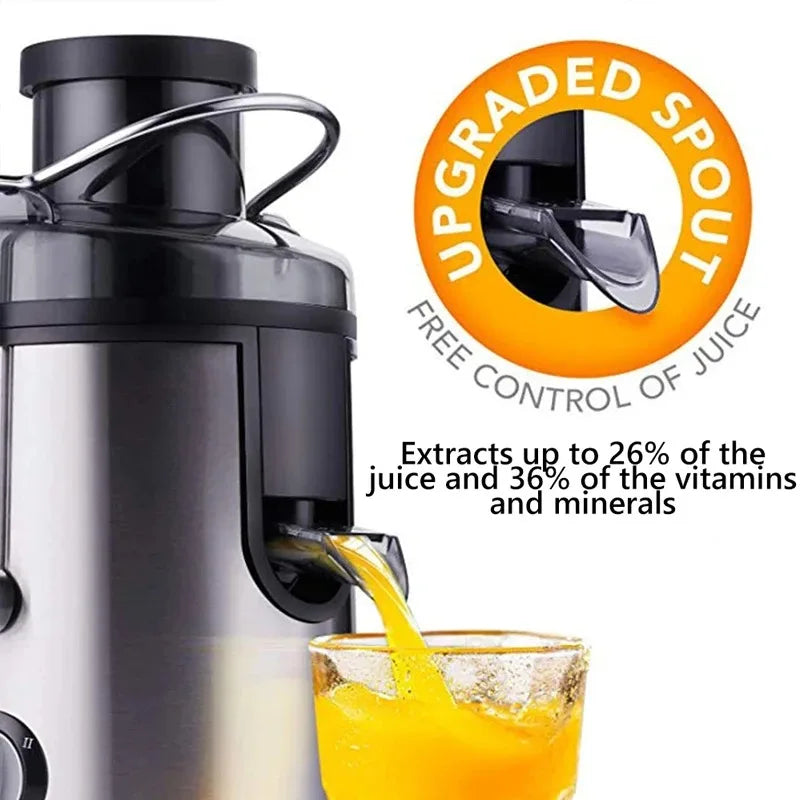 Robust Fruit Juicer: 800W Centrifugal Juicer with Easy-to-Clean Fruit and Vegetable Juice Extractor for Portable Use