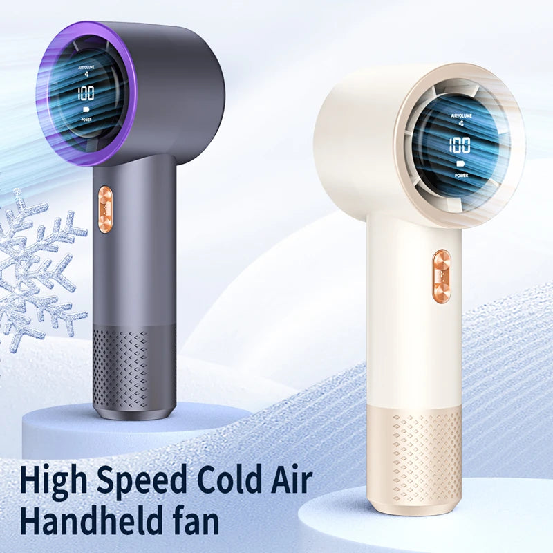 High-speed, portable, handheld, bladeless, USB-charged, silent, digital-displayed, outdoor electric fan from Xiaomi