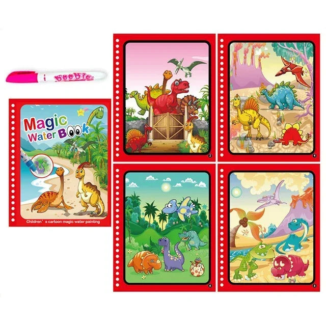 Kids' Drawing Colouring Books: Magic Water Book with Pen for Children Ages 2 to 4 Learning Education Toy Baby Montessori Toys
