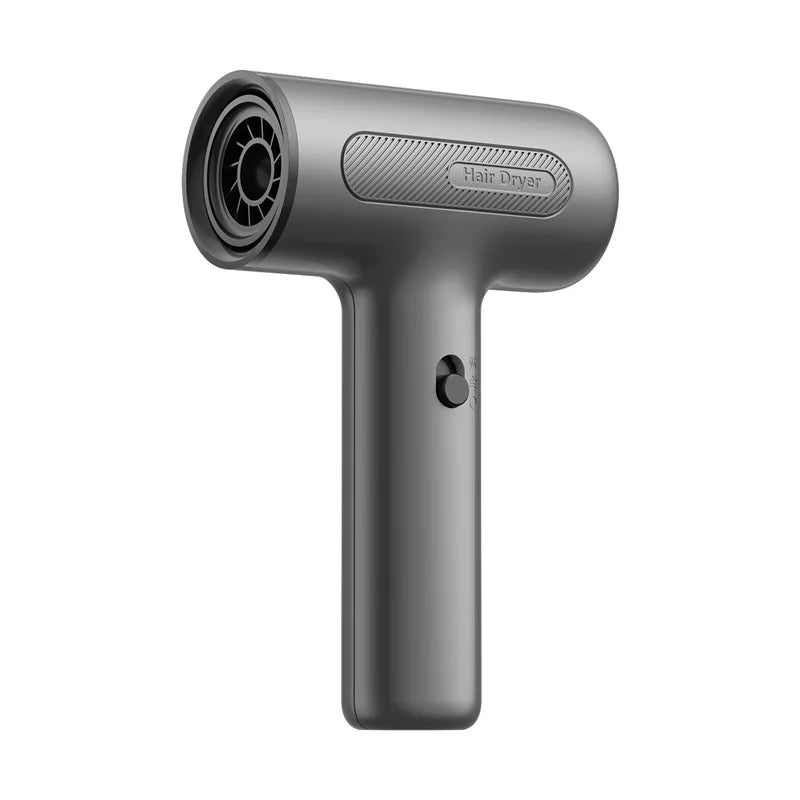 For drying hair and artwork, a portable, battery-operated, cordless hair dryer with intelligent temperature control