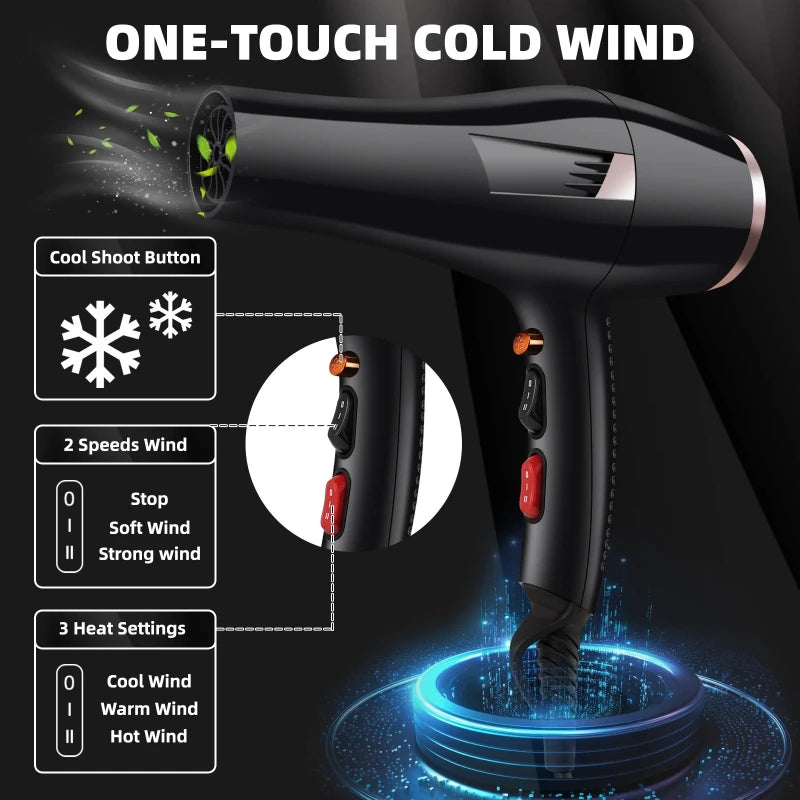 Women's Styling Tool for Homes and Hotels: Expert High-Power Hair Dryer for Salon with Constant Temperature Quick Dry
