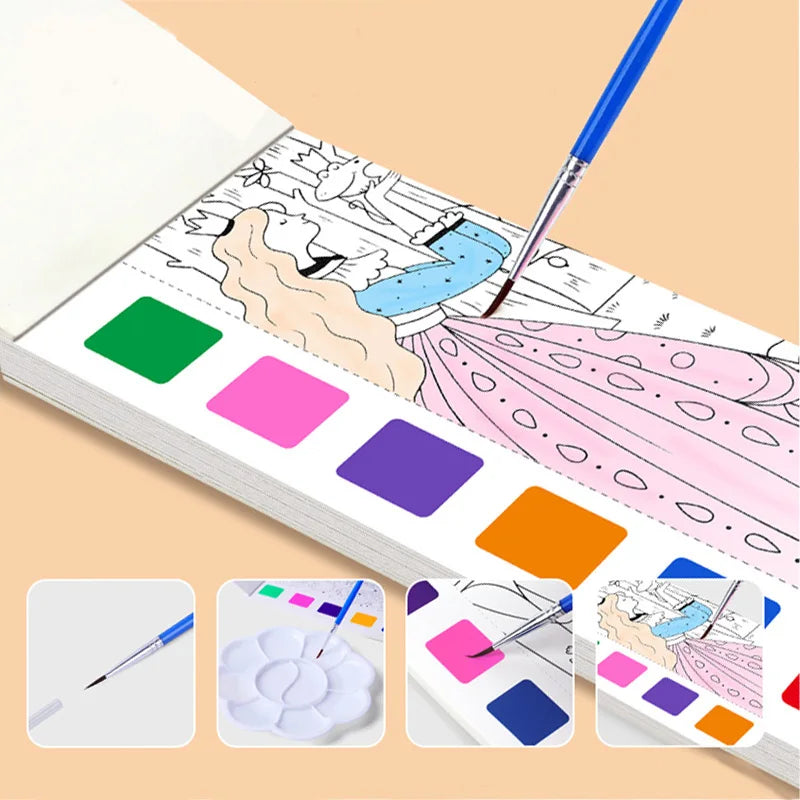 Children's Graffiti Picture Colouring Drawing Toys and Watercolour Painting Books for Christmas, Easter, and Thanksgiving