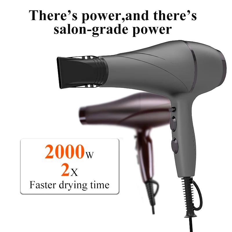Popular 2200w High-Power Fast Drying Hair Dryer with Bass Noise Abatement for Home Hair Salons, Model 110V/220V