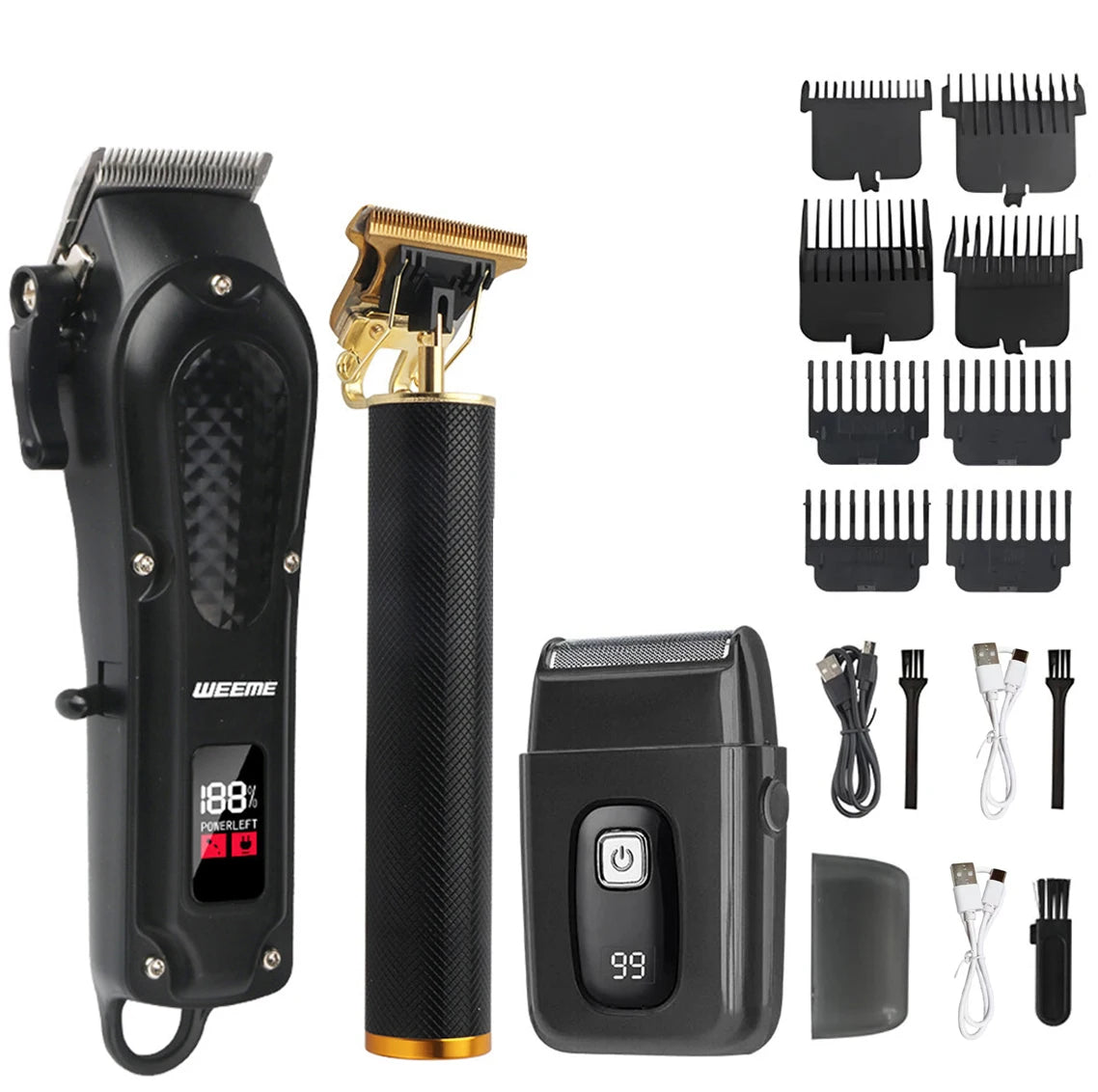 The T9 Vintage Men's Electric Hair Clipper Beard Trimmer/Rechargeable Hair Cutting Machine with Nose Hair Trimmer Kit is a great gift for a boyfriend.