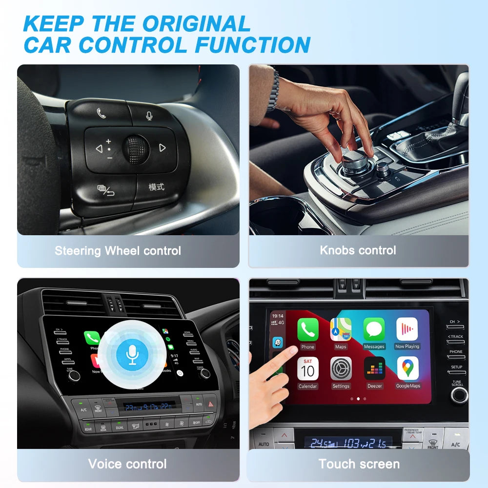 XUDA 2025 NEW Wireless Carplay and Android Auto 2in1 smart Mini Box WIFI BT Auto Connect For Toyota Volvo Benz MG Kia MAZDA FORD