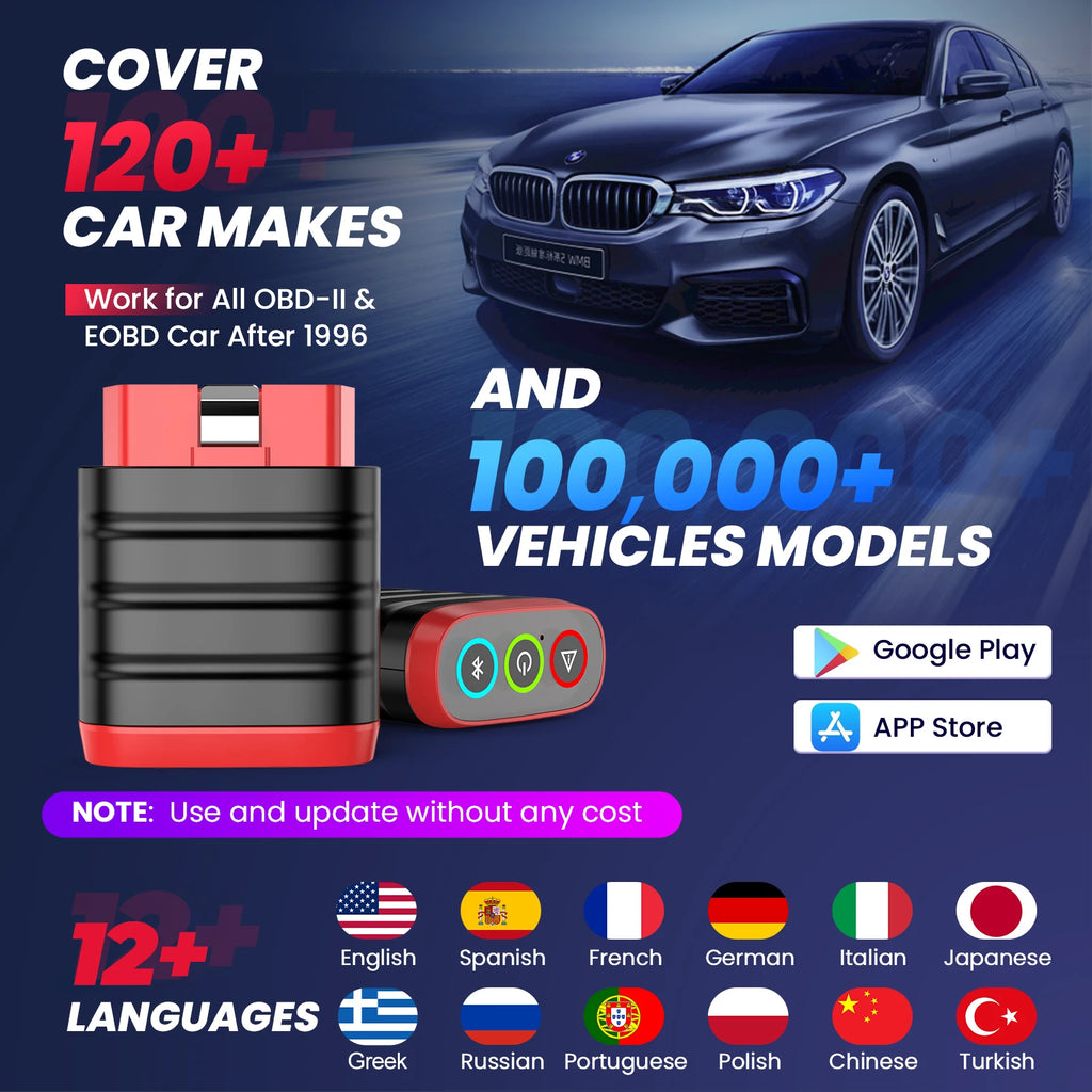 Car Diagnose Code Reader PK ELM327 THINKCAR THINKDIAG MINI Obd2 Scanner For Auto Full Obd 2 Function System Diagnostic Tool