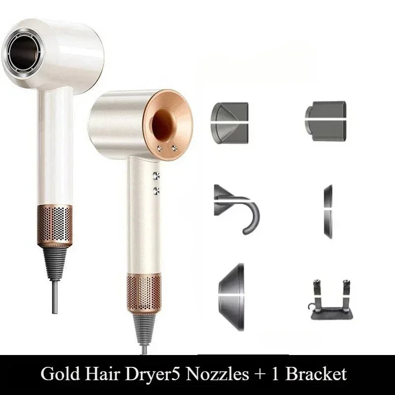 A lightweight, thermostatic styling tool for smooth hair, this 5-in-1 professional hair dryer has both hot and cold air capabilities.