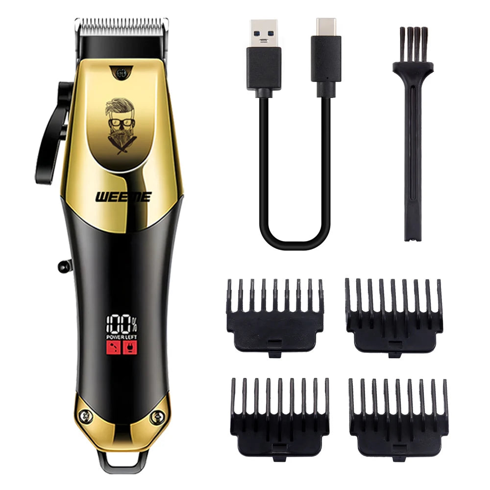 The T9 Vintage Men's Electric Hair Clipper Beard Trimmer/Rechargeable Hair Cutting Machine with Nose Hair Trimmer Kit is a great gift for a boyfriend.