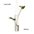 Adorable Glass Vase with Transparent Hanging Glass for Hydroponic Plant Pot Container, Birds, Angels, Peaches, and Water Droplets