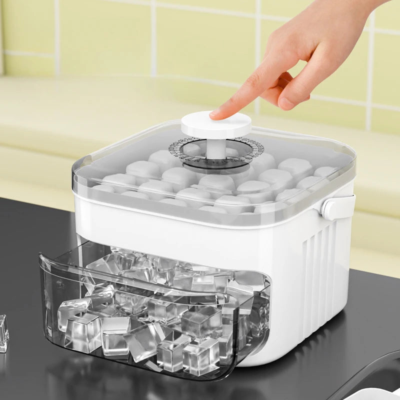 Large Capacity Ice Storage Ice Maker Press Ice Tray Ice Cube Mould Ice Box Ice Making Tool