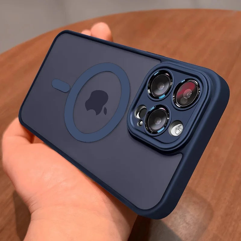 High-end Matte Armour with a Shockproof Cover for the Magsafe Magnetic Wireless Charging Case for the iPhone 11, 12, 13, 14, 15, 16, and 17 Air Pro Max