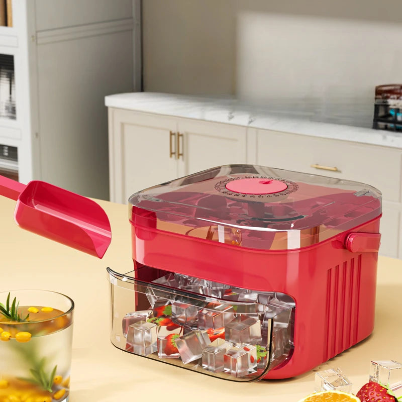 Large Capacity Ice Storage Ice Maker Press Ice Tray Ice Cube Mould Ice Box Ice Making Tool
