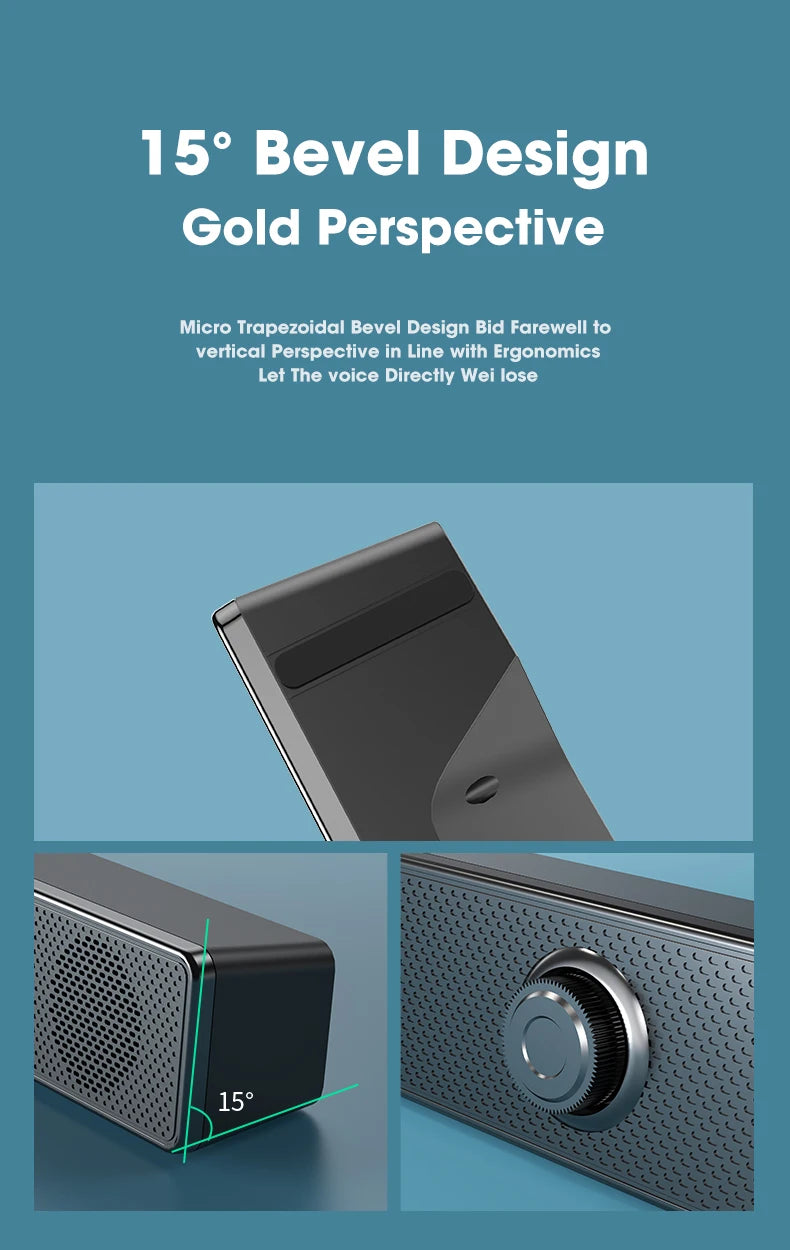 Superior Bluetooth Wired Dual-purpose High-volume Microphone and Two-in-One Speaker from HOMEFISH Computer Desktop