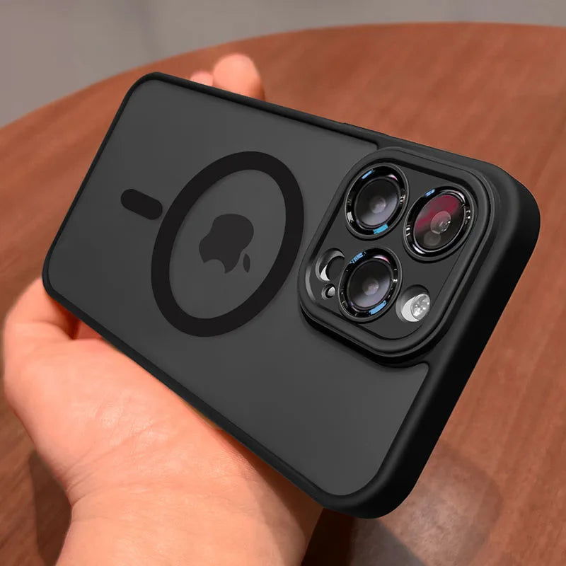High-end Matte Armour with a Shockproof Cover for the Magsafe Magnetic Wireless Charging Case for the iPhone 11, 12, 13, 14, 15, 16, and 17 Air Pro Max
