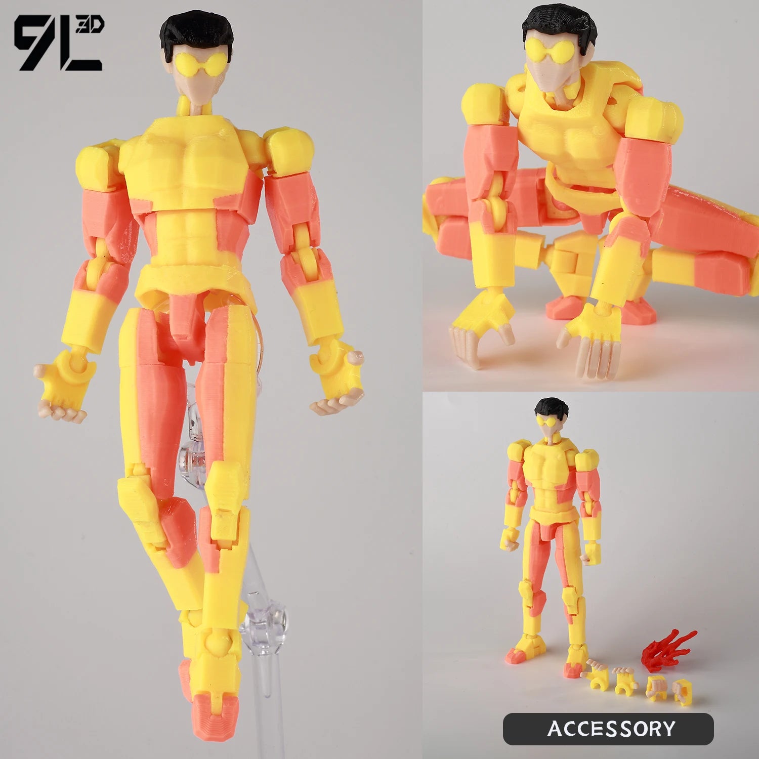 Superheroes Invincible 2.0 Anime Multi-Jointed Shapeshift Toys, Action Figures, Mannequin Model Ornaments, and Gifts Made with 9L3D Printing