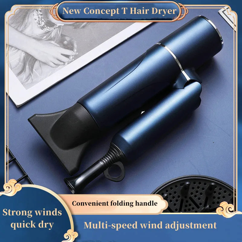 Popular Professional Hair Dryer: Foldable Electric Hair Dryer with Blue Light, High Power, Negative Ion, Salon Hair Tools, Home