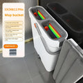 Joybos 360 Spin Mop 33cm Bucket Set Hand-Free Flat Barrel Cleaning and Squeezing with Scraper for Use at Home with Wet and Dry Mop