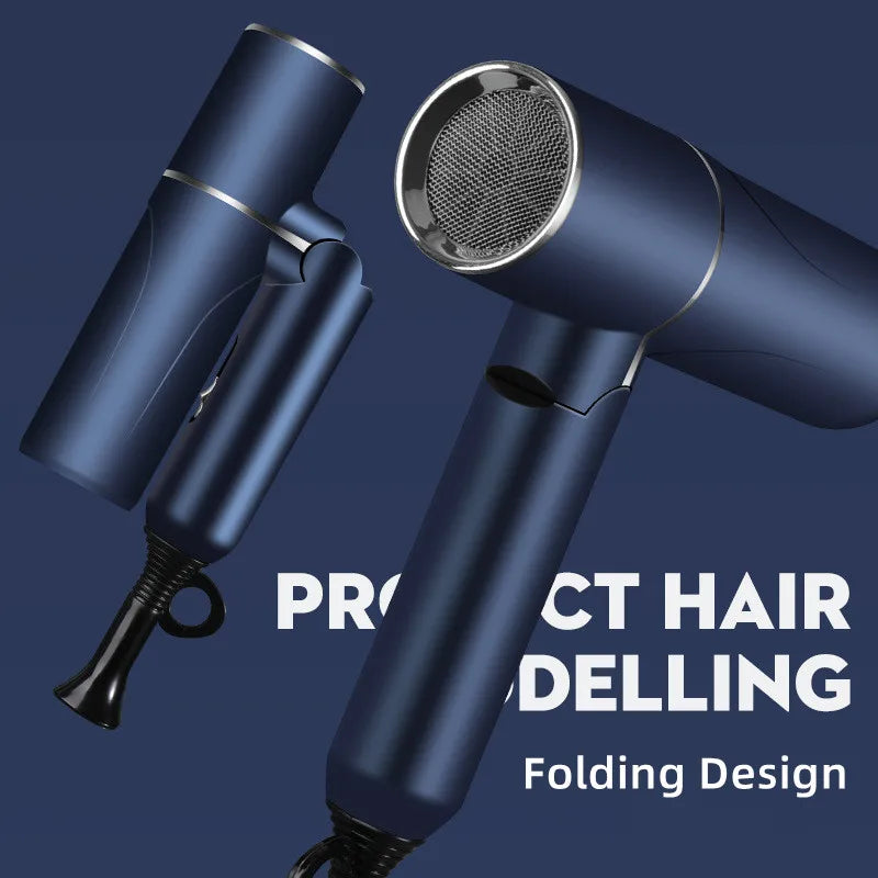 Popular Professional Hair Dryer: Foldable Electric Hair Dryer with Blue Light, High Power, Negative Ion, Salon Hair Tools, Home
