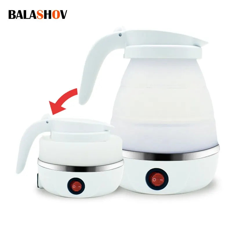 220V Kitchen Appliances Water Boiling Pot, Foldable and Transportable 600ML Household Travel Electric Water Kettle