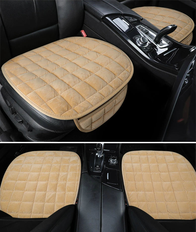 Cars with Universal Winter Warm Car Seat Cover Cushion, Anti-slip Front Chair Seat, and Breathable Pad Car Seat Protector Seat Covers
