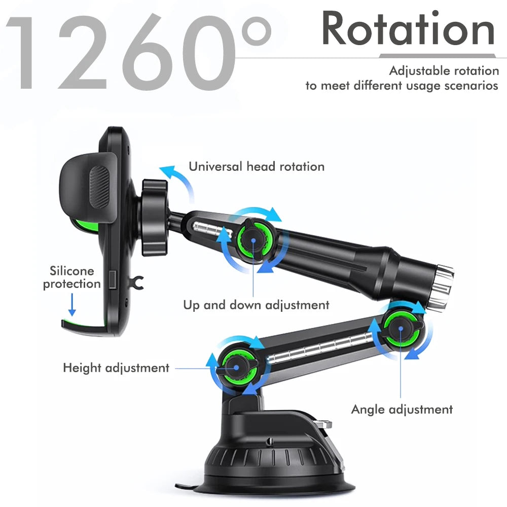 Suction Cup Car Phone Holder Mount for Windscreen, Dashboard and Windows with Sticky Gel Pad Compatibility