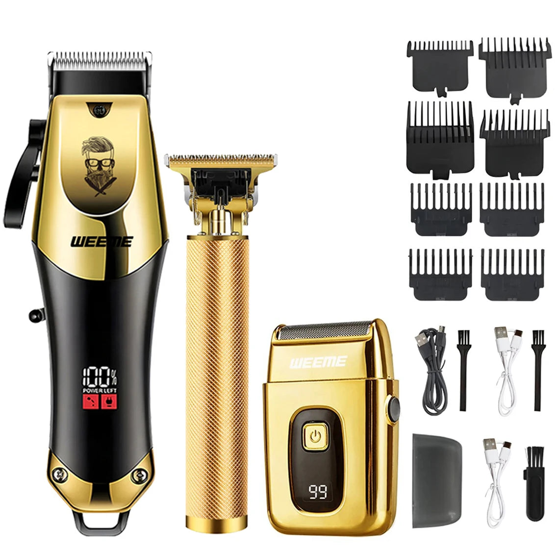 The T9 Vintage Men's Electric Hair Clipper Beard Trimmer/Rechargeable Hair Cutting Machine with Nose Hair Trimmer Kit is a great gift for a boyfriend.