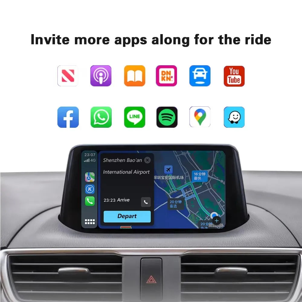 New Upgrade CarPlay Android Auto USB Hub Adapter for Mazda 2 3 6 CX3 CX5 CX8 CX9 MX5 miata TK78669U0C Mazda Retrofit Kit