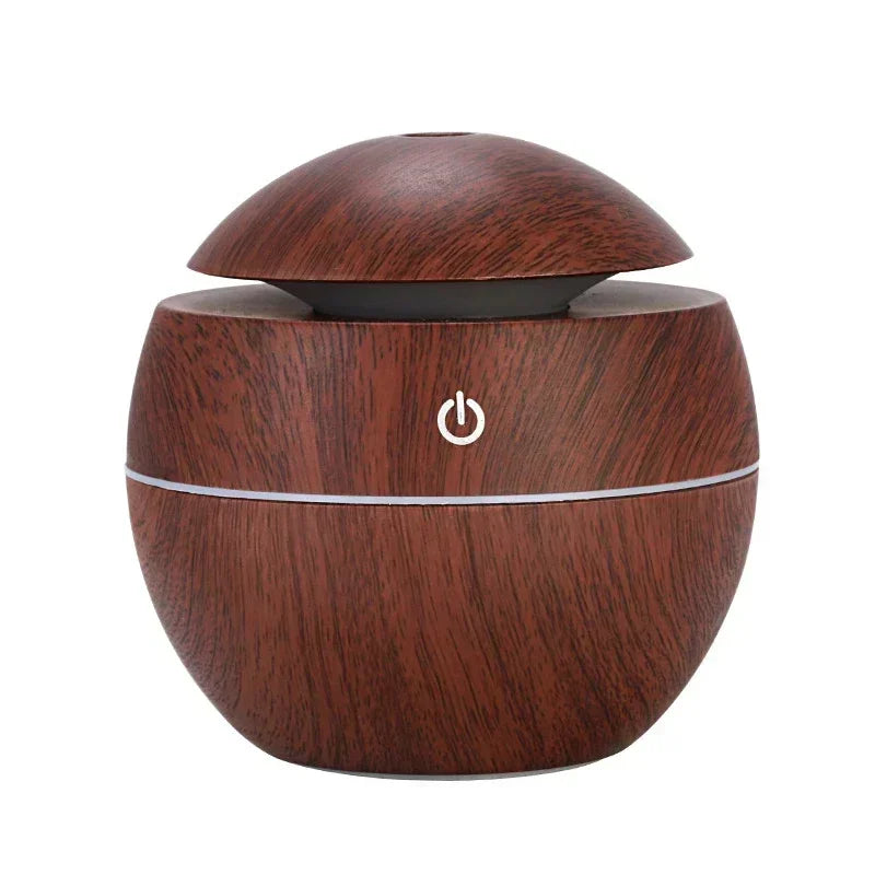 Mini Wood Grain Air Humidifier USB Ultrasonic Cool Mist Sprayer Essential Oil Fragrance Electric Air Aroma Diffuser Purifier