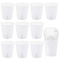 Ten Self-Watering Planters with Self-absorbing Flower Pots for Lazy Hydroponic Desktop Decorations Made of Translucent Plastic