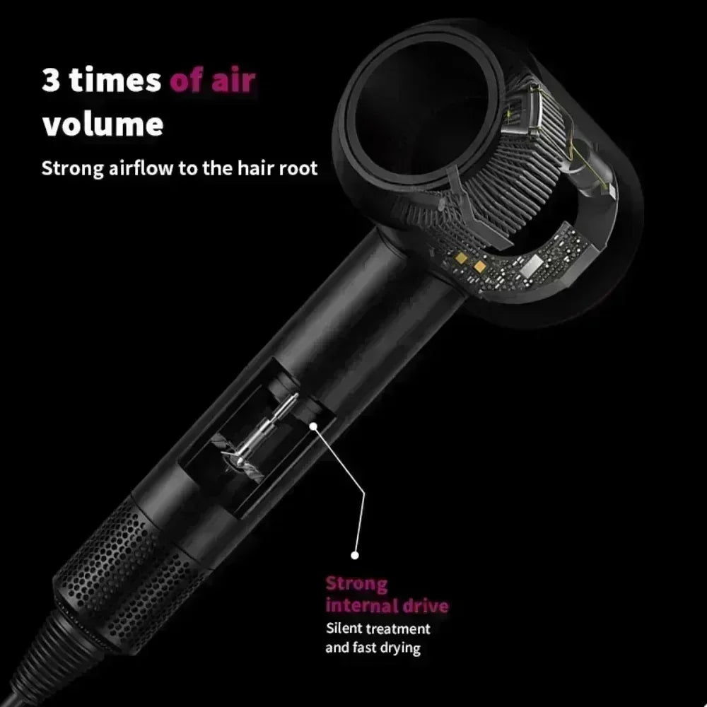A lightweight, thermostatic styling tool for smooth hair, this 5-in-1 professional hair dryer has both hot and cold air capabilities.