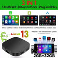 Carplay AI Box Android 13 Wireless Android Auto Smart TV Box For Youtube Netflix Toyota Mazda Hyundai Haval GMC Ford MG VW Kia