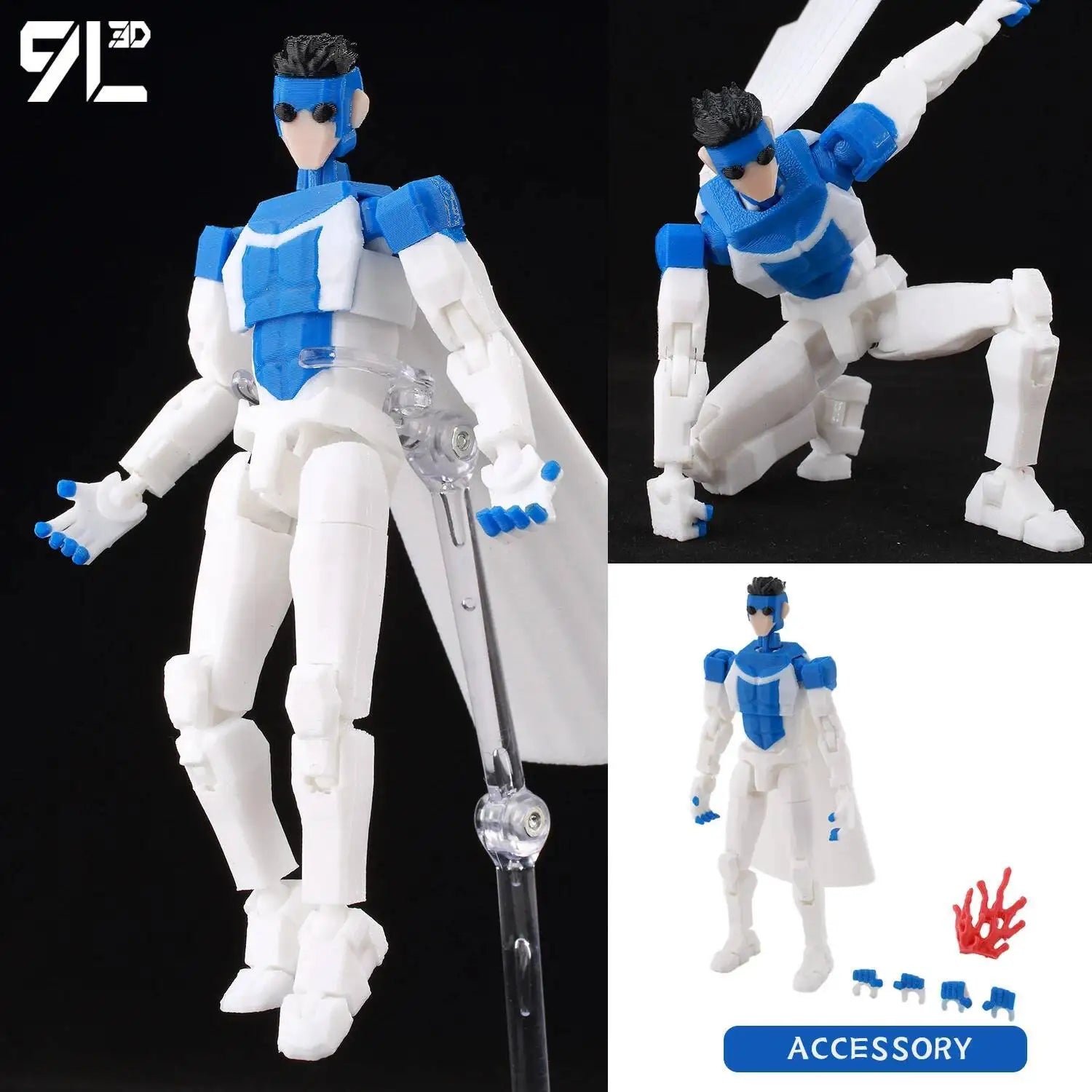 Superheroes Invincible 2.0 Anime Multi-Jointed Shapeshift Toys, Action Figures, Mannequin Model Ornaments, and Gifts Made with 9L3D Printing