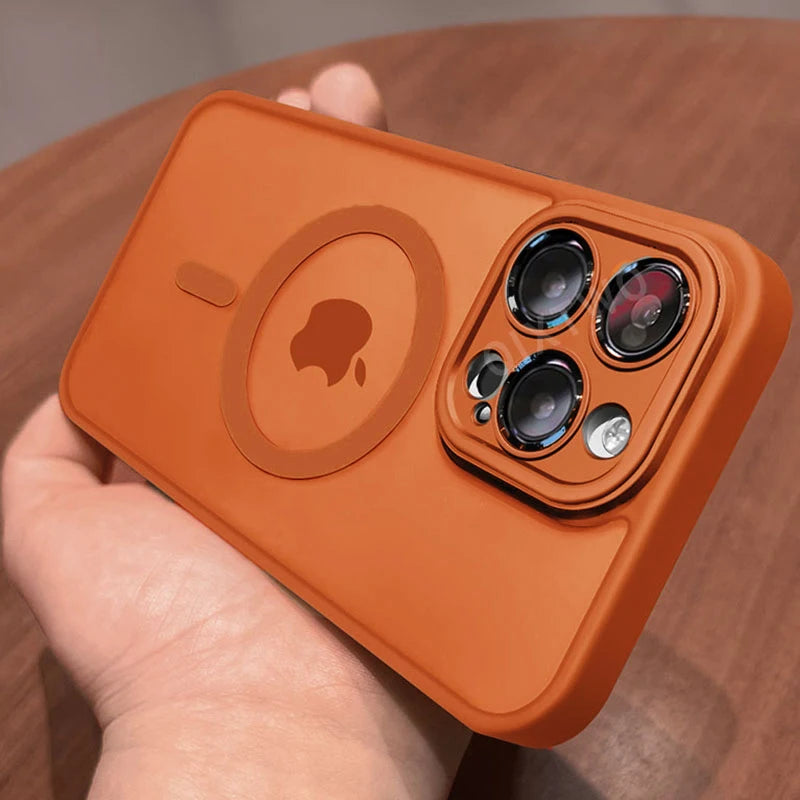 High-end Matte Armour with a Shockproof Cover for the Magsafe Magnetic Wireless Charging Case for the iPhone 11, 12, 13, 14, 15, 16, and 17 Air Pro Max