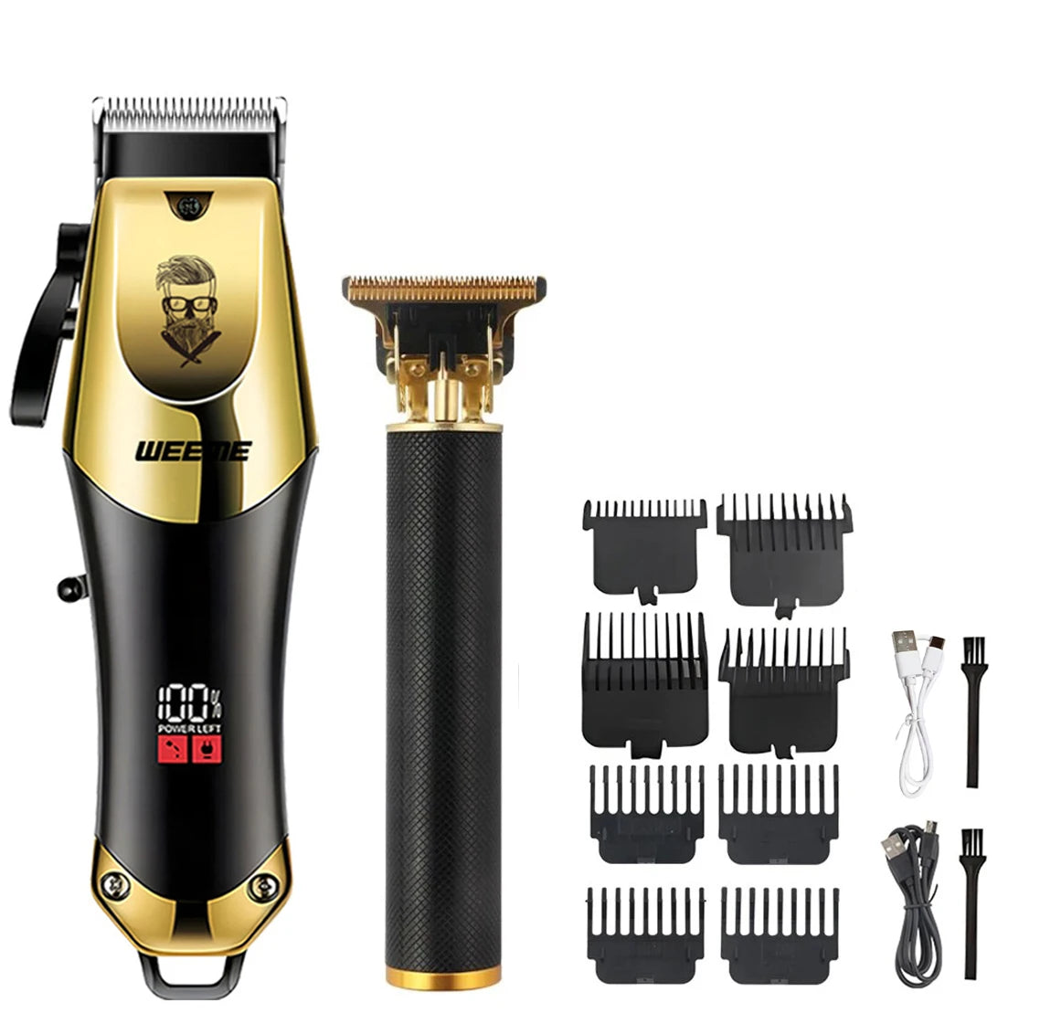 The T9 Vintage Men's Electric Hair Clipper Beard Trimmer/Rechargeable Hair Cutting Machine with Nose Hair Trimmer Kit is a great gift for a boyfriend.