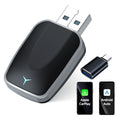 Wireless CarPlay & Android Auto Adapter, Plug-and-Play Dongle with USB-A/C Support for iOS 10+ and Android 11+
